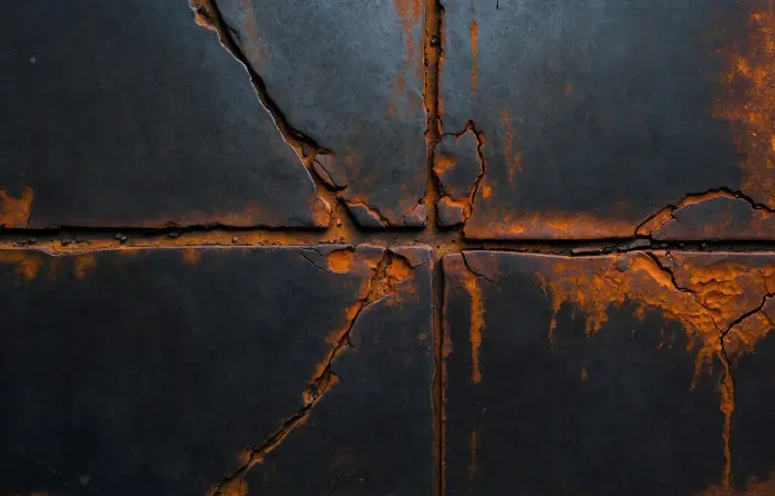 Dark Rust Cracks Texture Image